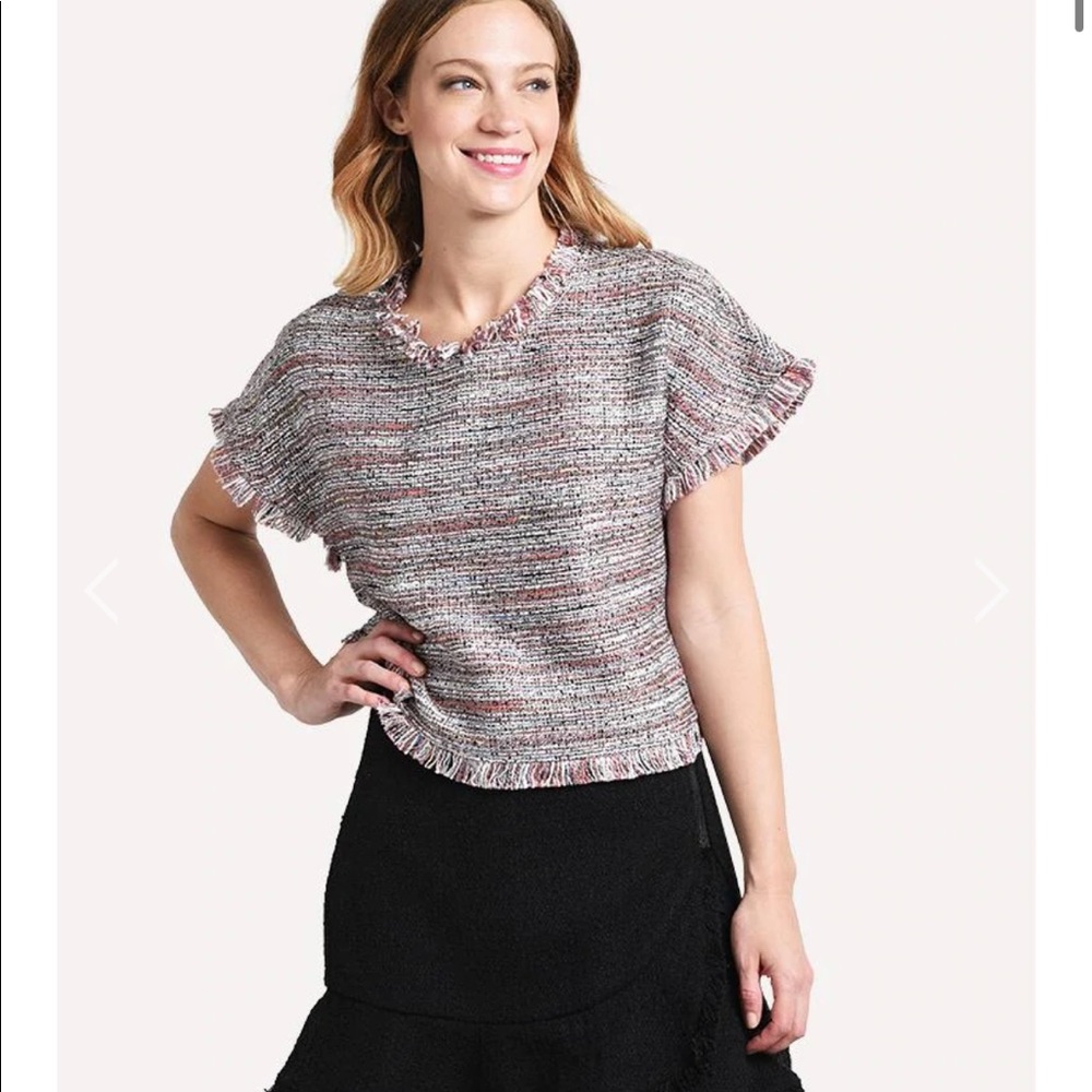 cupcakes and cashmere tweed tahlia top